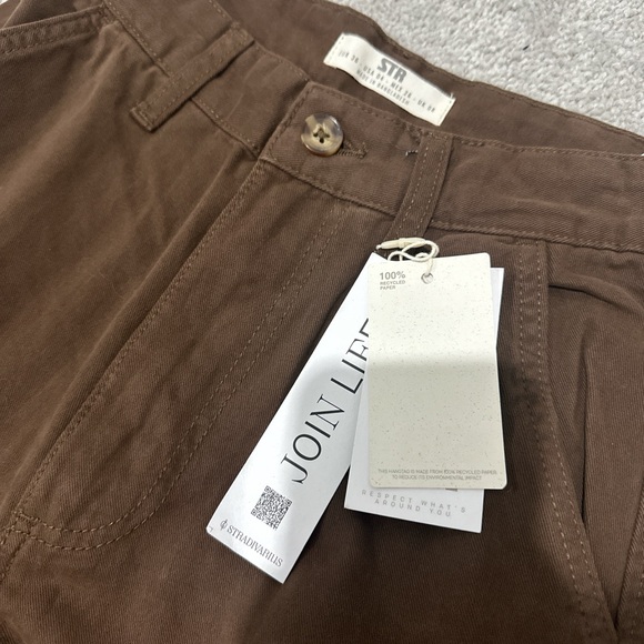 STRADIVARIUS BROWN CARGO PANTS - Picture 8 of 8